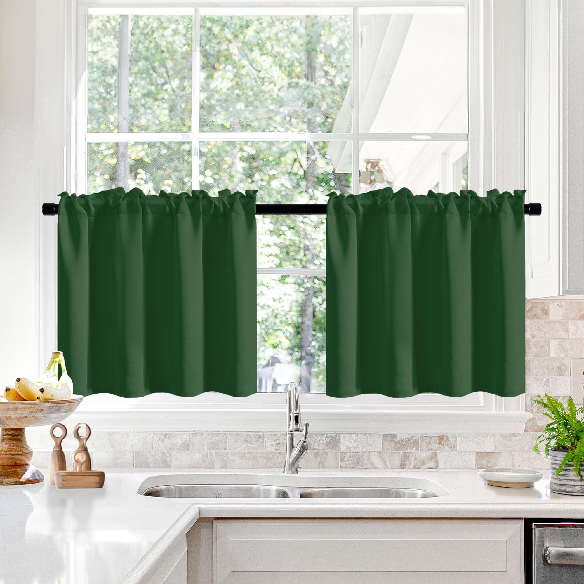 Kitchen Curtain Ideas: Cafe Curtains, Valances and Small Window Styling