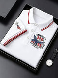 Retro 250th Anniversary Of The United States Cross Print Polo Shirt 4Th Of July Clothing Men's - Loomnari