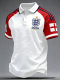 England Football FIFA World Cup 2026 Polo Shirt 3 Lions Football Merch Game Day FIFA Clothes - Loomnari