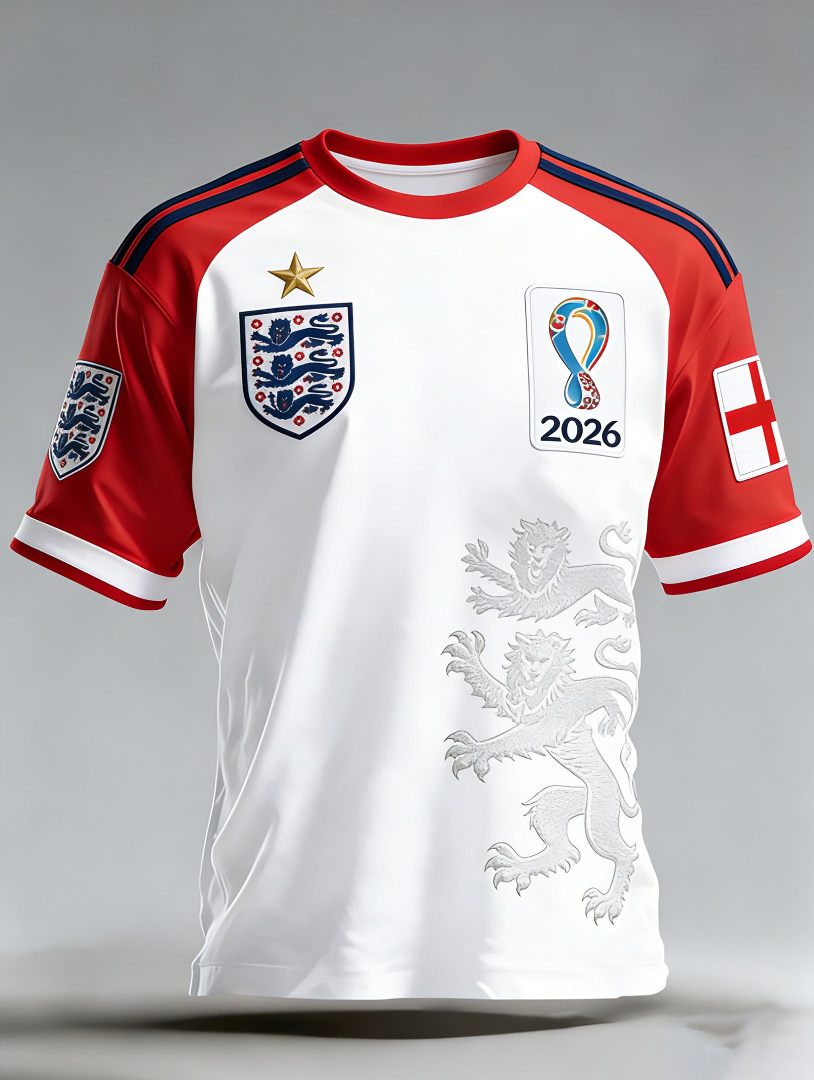 England Soccer FIFA World Cup 2026 Shirt 3 Lions Football Merch Gifts For Game Day Football Lovers - Loomnari