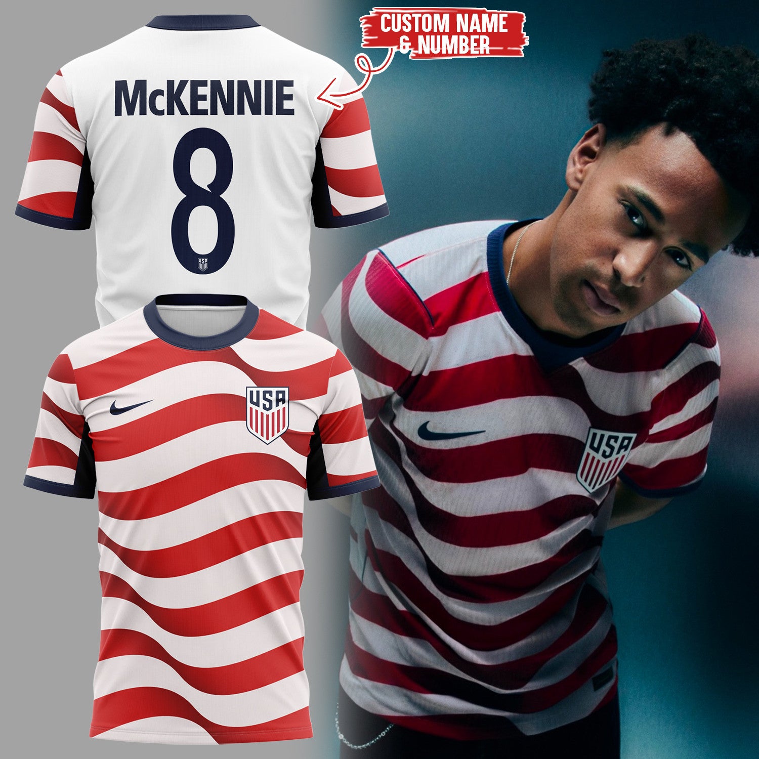 Personalized USMNT 2026 New T-Shirt Team USA World Cup FIFA Merch Gifts For Soccer Fans - Loomnari