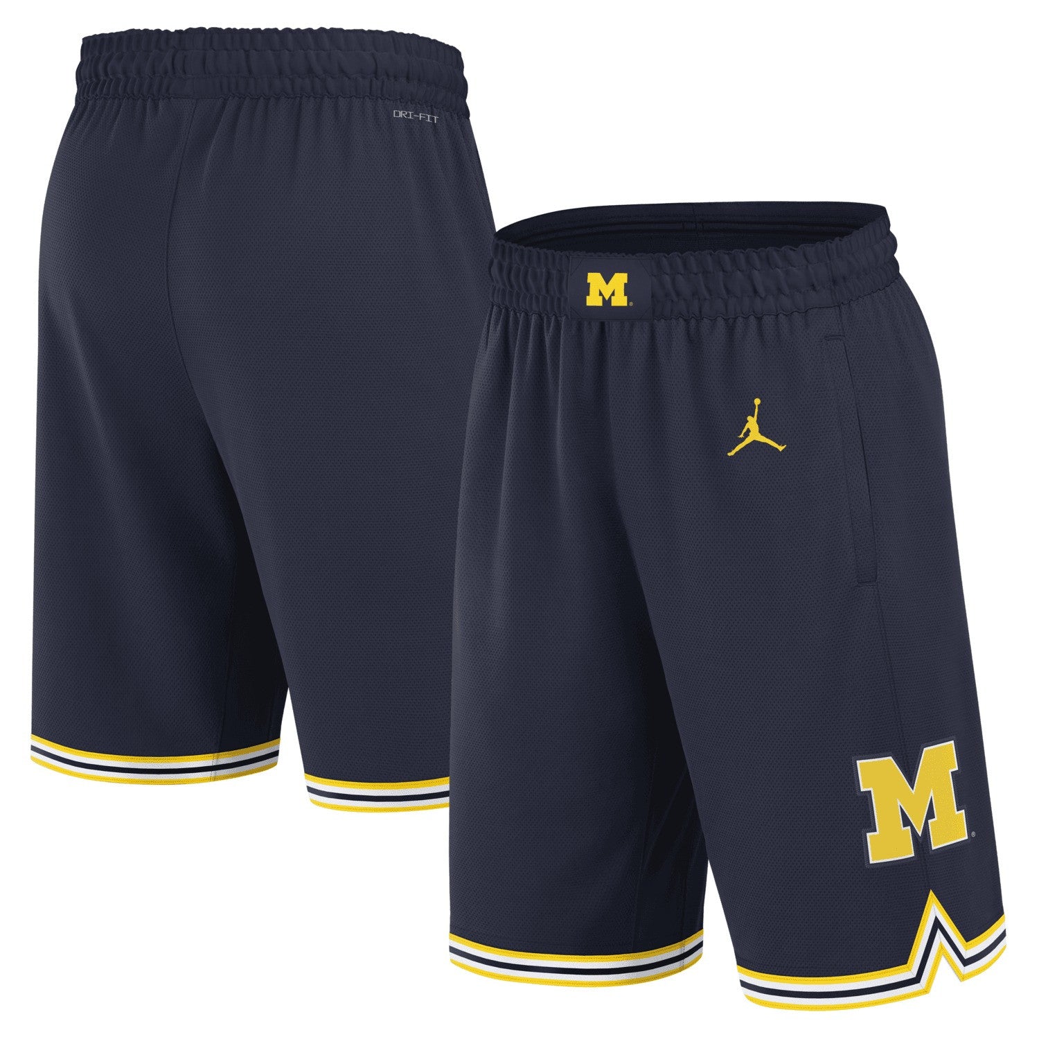 Michigan Wolverines Jordan Team Logo Navy Shorts - Loomnari