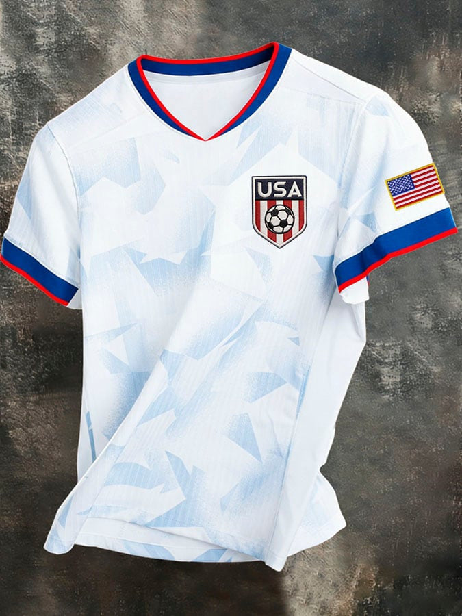 USA Soccer World Cup 2026 V-Neck Shirt Game Day FIFA Merch Gift For USA Supporters - Loomnari