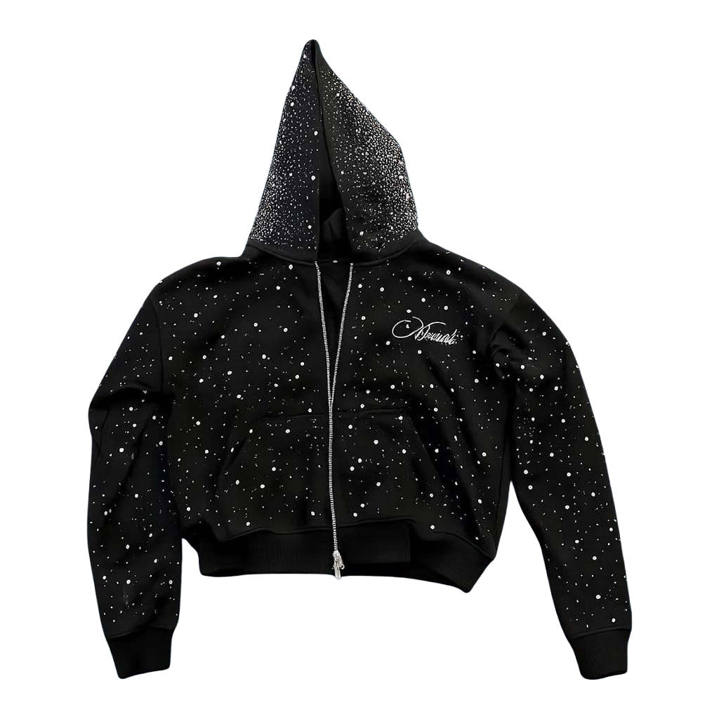 Khan Asadi Merch 2026 Black Zip Hoodie Birthday Present For Besties - Loomnari