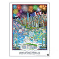 Charles Fazzinos America250 A New York Yankees Celebration Poster 4th Of July Home Decor - Loomnari
