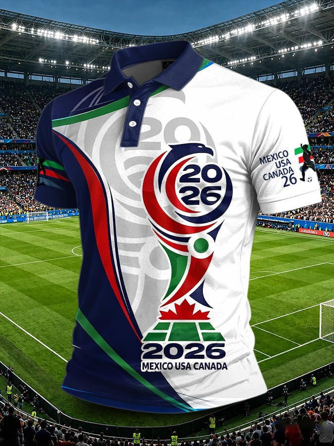 FIFA World Cup 2026 Host Nations Polo Shirt Mexico USA Canada Clothes Best Game Day Gifts - Loomnari