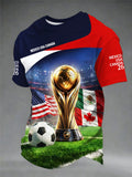 FIFA World Cup 2026 Host Nations T-Shirt Mexico USA Canada Clothing Gifts For Him - Loomnari