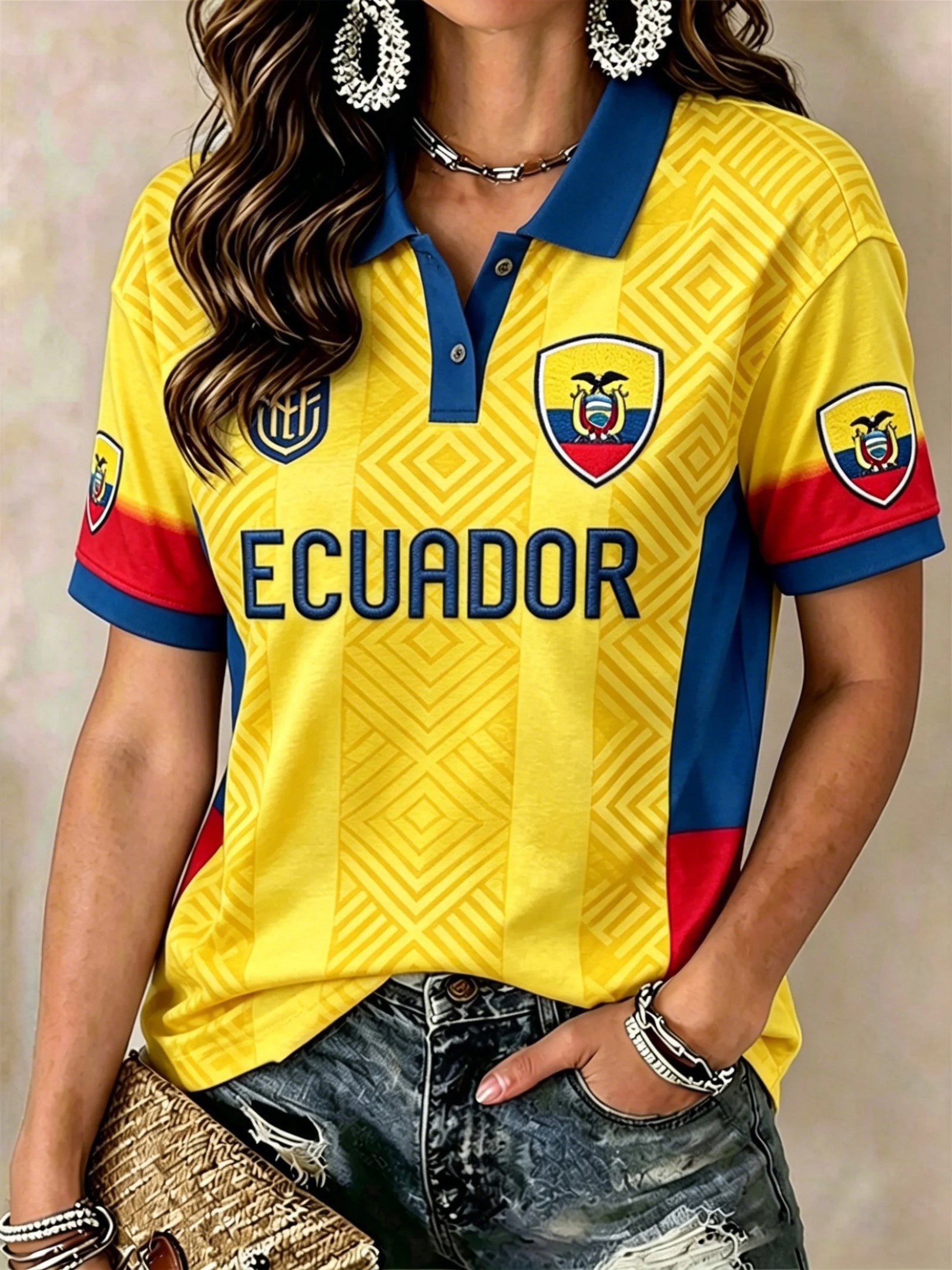Ecuador World Cup 2026 Polo Shirt Ecuador Country Pride Merch Gift For Football Lovers - Loomnari