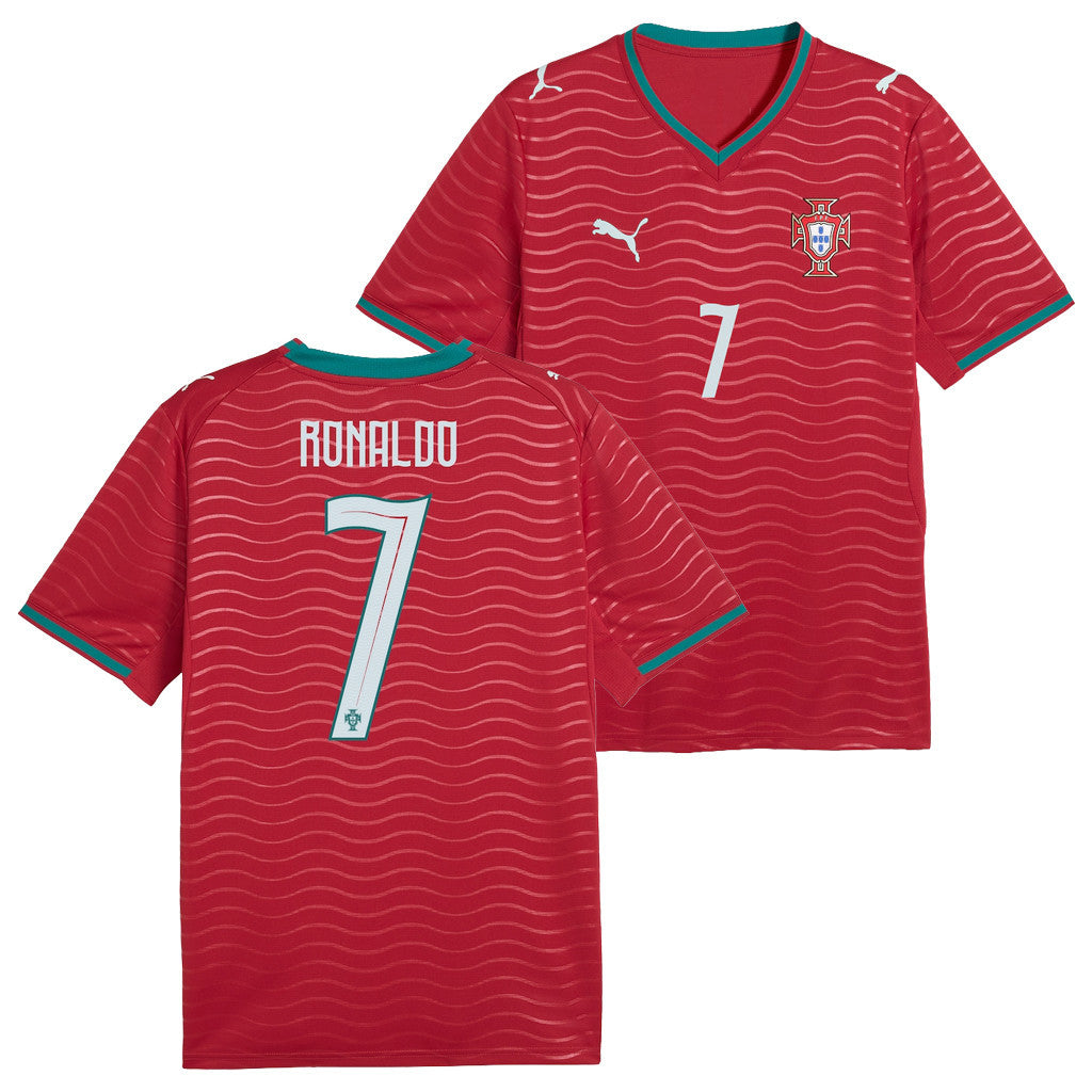 World Cup 2026 Merch #7 Cristiano Ronaldo Portugal National Team Home V-Neck Shirt Fan Gifts - Loomnari
