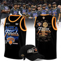 NY Knicks Finals Merch 2026 Knicks Eastern Conference Champions Locker Room Signatures Jersey - Loomnari