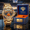 New York Knicks Empire Court Legacy Gold Luxury Men's Watch Knicks Mech Basketball Fan Gifts - Loomnari