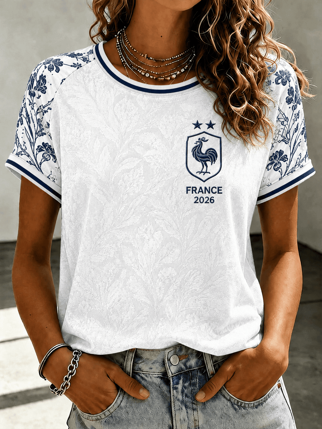 France FIFA World Cup 2026 T-Shirt 2 Stars Shirts Football Fan Gear Best Gifts For Her - Loomnari