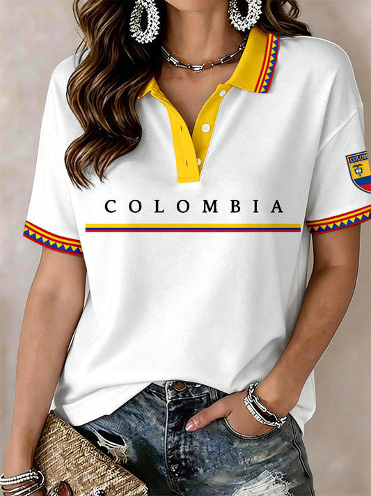 Colombia FIFA World Cup 2026 Polo Shirt Women's Gameday Outfits Football Fan Gear Gifts Ideas - Loomnari