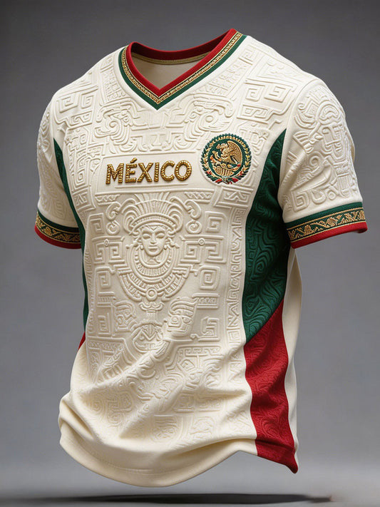 Mexico FIFA World Cup 2026 V-Neck Shirt Match Day Shirt Mexico Football Team Merch Him Gifts - Loomnari
