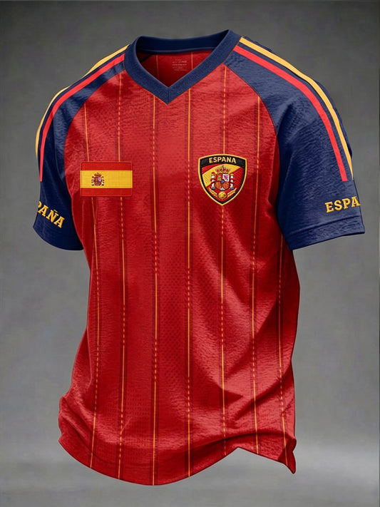 Spain 2026 World Cup V-Neck Shirt Spain National Team Merch Best Gifts For Game Day - Loomnari