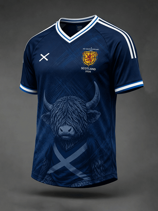 Scotland FIFA World Cup 2026 V-Neck Shirt We Have A Dream Shirts Soccer Fan Gifts For Him - Loomnari
