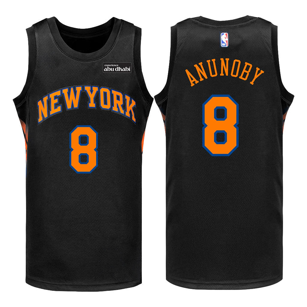 New York Knicks #8 OG Anunoby Swingman Jersey Black NY Knicks Merch Gifts For Basketball Fans - Loomnari