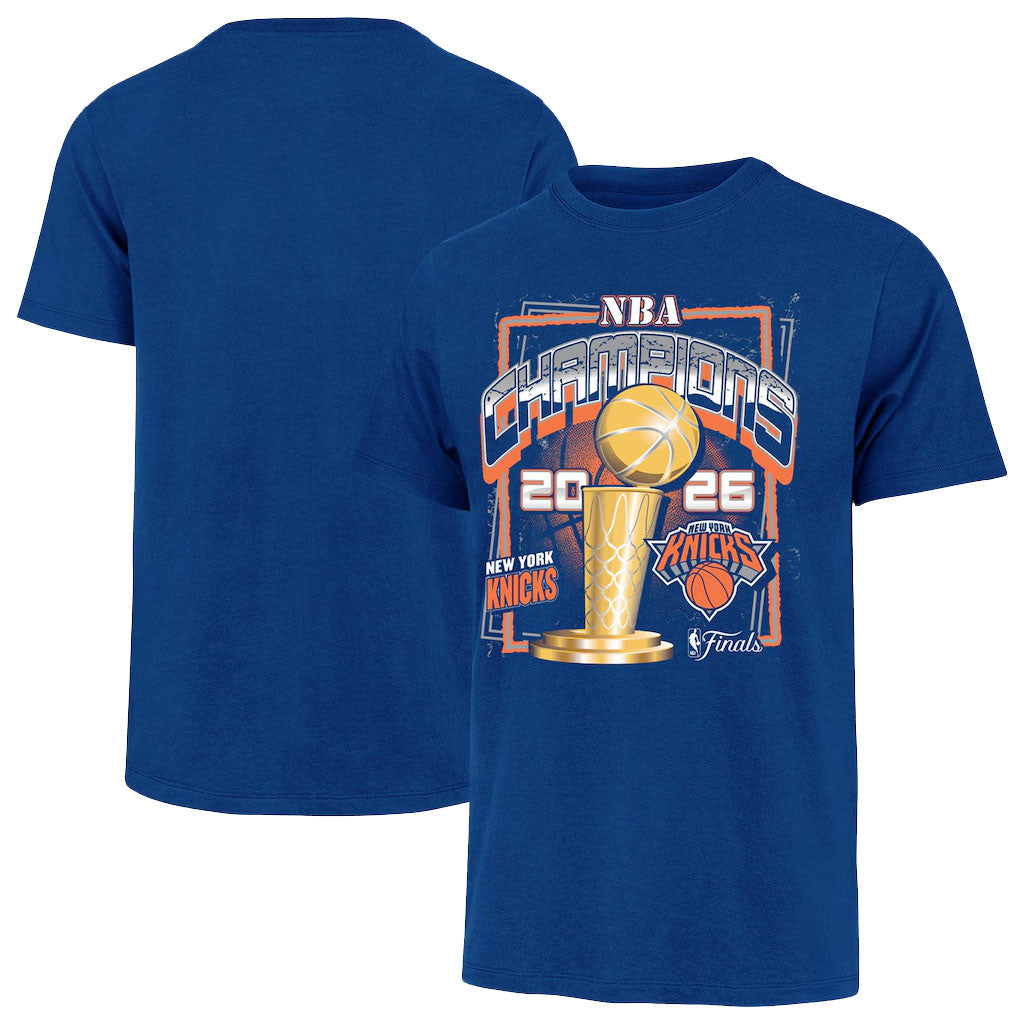 NY Knicks Championship Shirt New York Knicks 47 2026 Finals Champions Franklin T-Shirt Blue - Loomnari