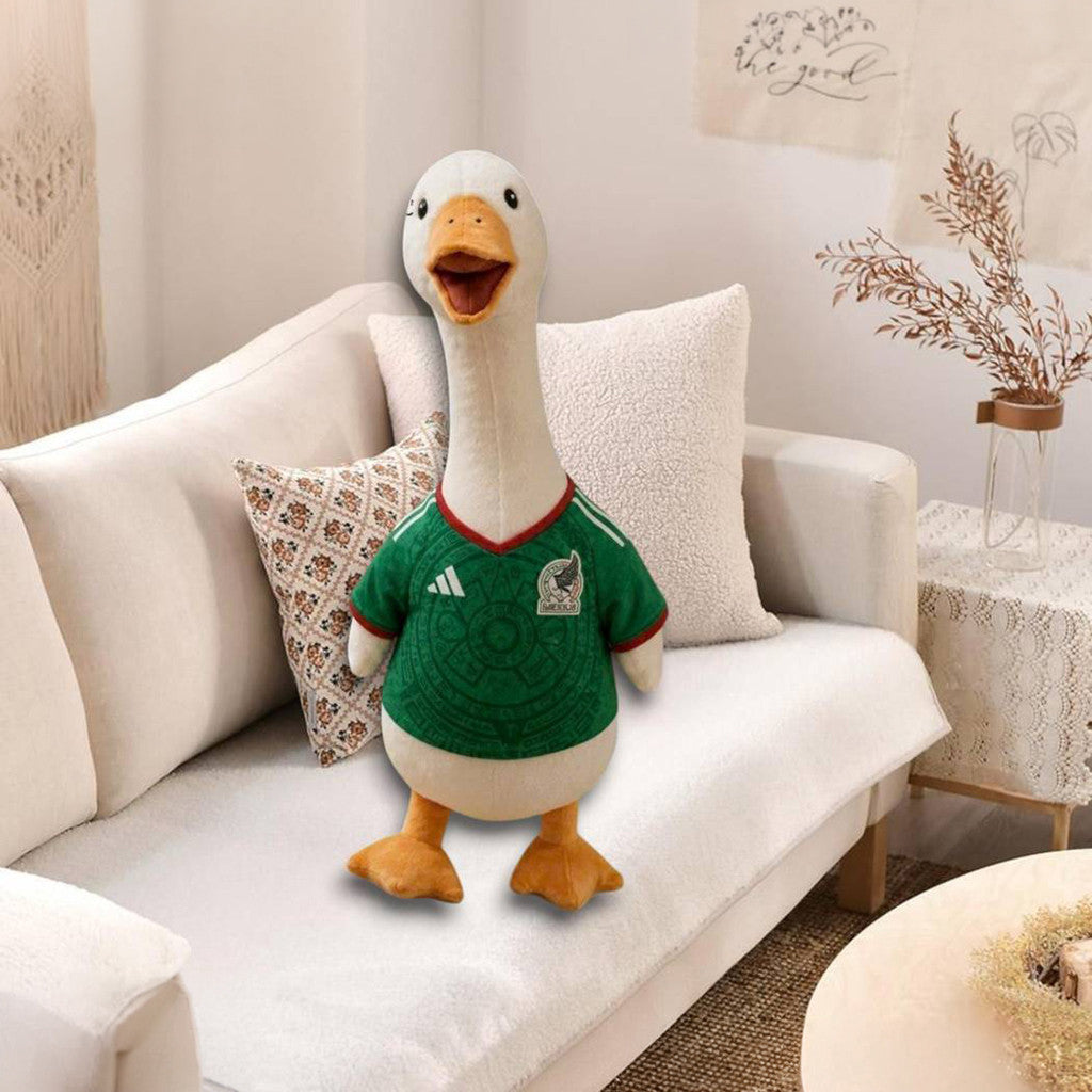 FIFA World Cup 2026 Mexico Merlin Duck Green Jersey Plush Pillow Mexico National Team Merch - Loomnari