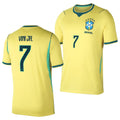 Brazil FIFA World Cup Merch 2026 Vinicius Junior #7 Brazil National Team 2026 Stadium Home Jersey - Loomnari
