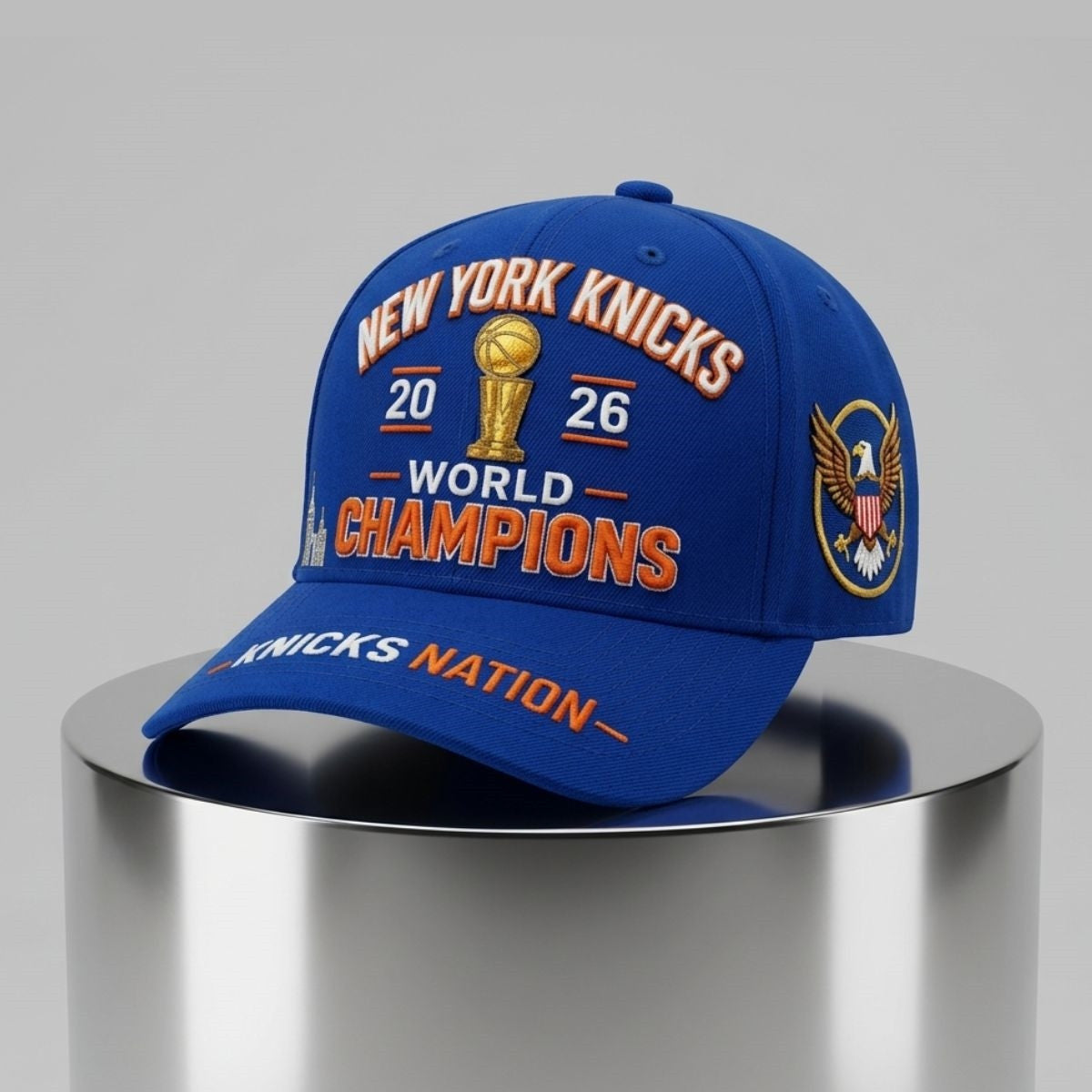 2026 NY Knicks World Champions Hat New York Knicks Finals Championship Merch Fan Gifts - Loomnari