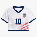 USA FIFA World Cup 2026 V-Neck Crop Top United States Team Merch Birthday Gift - Loomnari