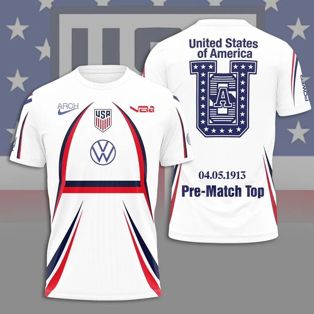 USMNT Merch USA National Football T-Shirt Match Day Shirts USA FIFA World Cup Merchandise Mens - Loomnari