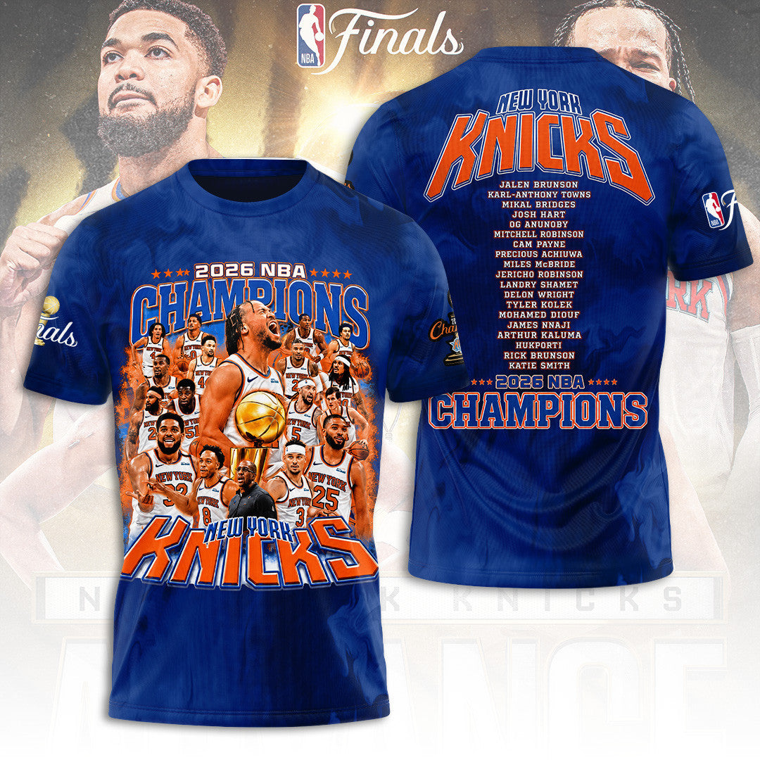 New York Knicks Champions 2026 T-Shirt Knicks Finals Championship Shirt Fan Merch Gifts Ideas - Loomnari