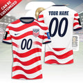 Personalized USA National Football T-Shirt USMNT Merch USA Soccer FIFA World Cup Shirt Fan Gift - Loomnari