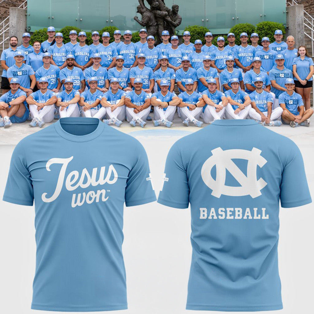 North Carolina Tar Heels Jesus Won 2026 T-Shirt Christian Shirt Tar Heels Baseball Merch - Loomnari