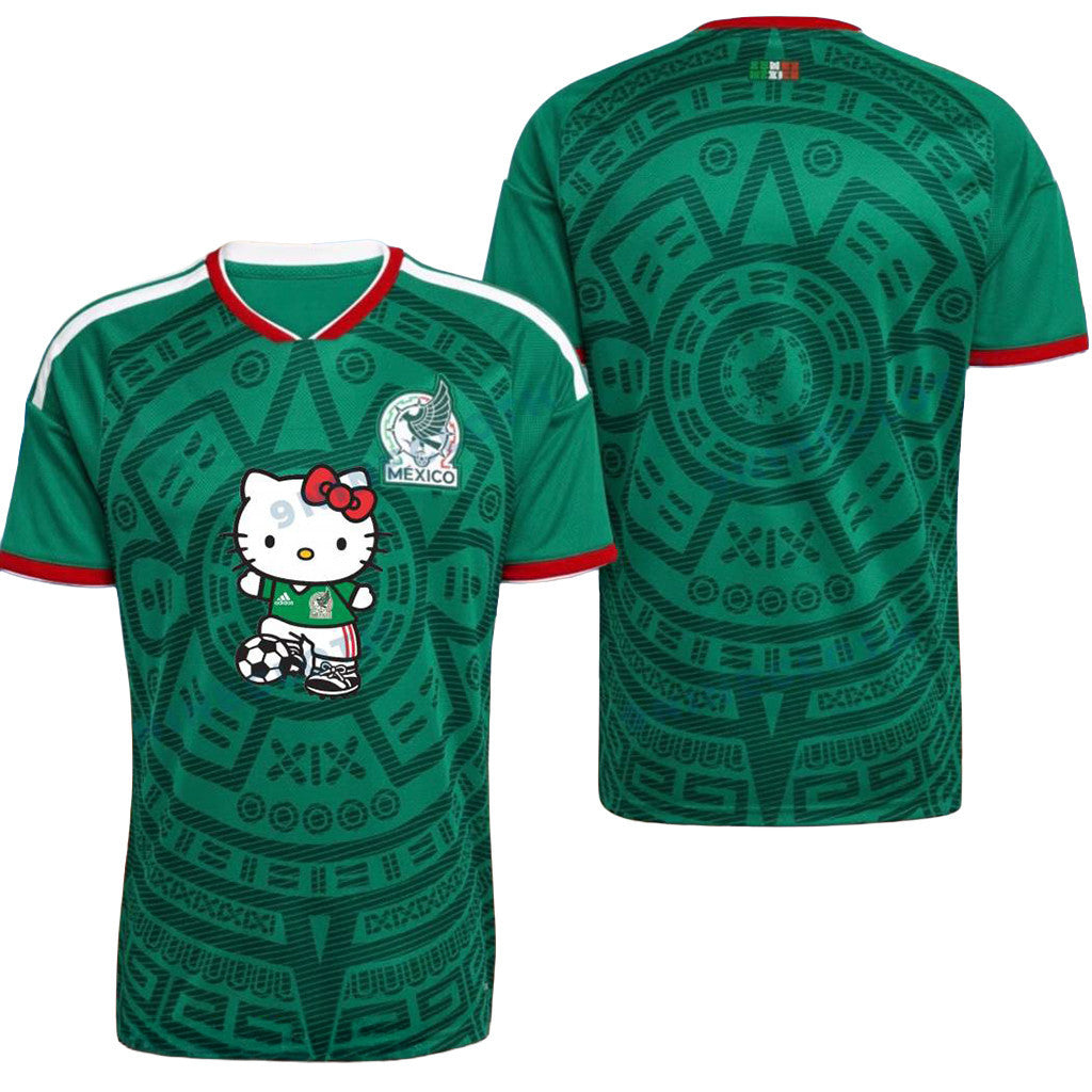 Hello Kitty X Mexico World Cup 2026 Soccer Jersey Mexico National Team Merch Cute Game Day Gift - Loomnari