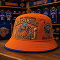Personalized NY Knicks Finals Champions 2026 Orange Bucket Hat New York Knicks Merch Fan Gifts - Loomnari
