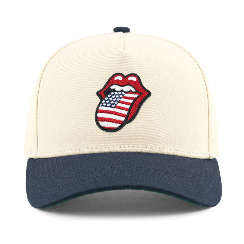 FIFA World Cup 2026 Merch WC X Rolling Stones USA Lick Two Tone Hat Embroidered Gift For Fans - Loomnari