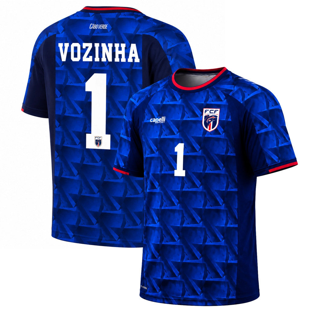 Cabo Verde Merch World Cup 2026 Vozinha #1 Cape Verde Home Jersey Elite WC Vozinha Merch - Loomnari