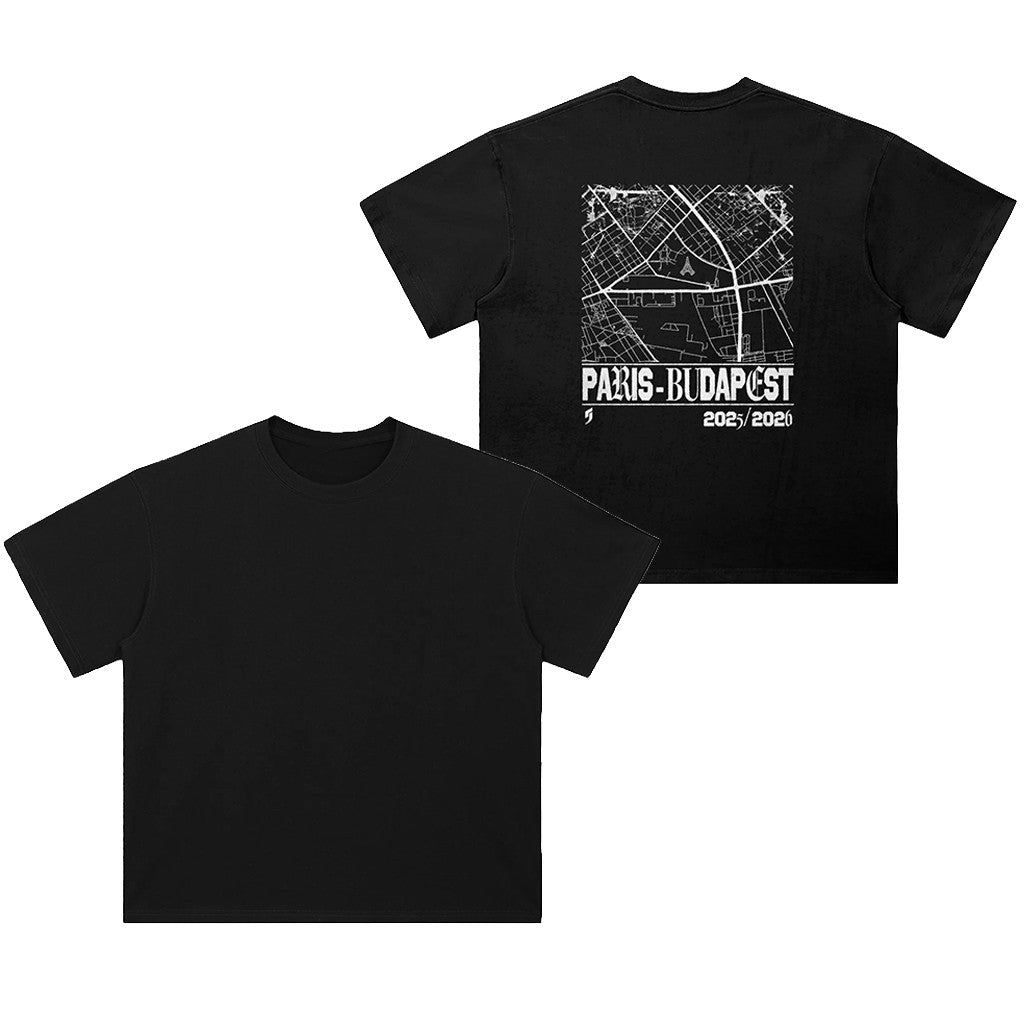 Comma Football Merch 2026 Paris To Budapest Map T-Shirt Best Birthday Gift For Husband - Loomnari