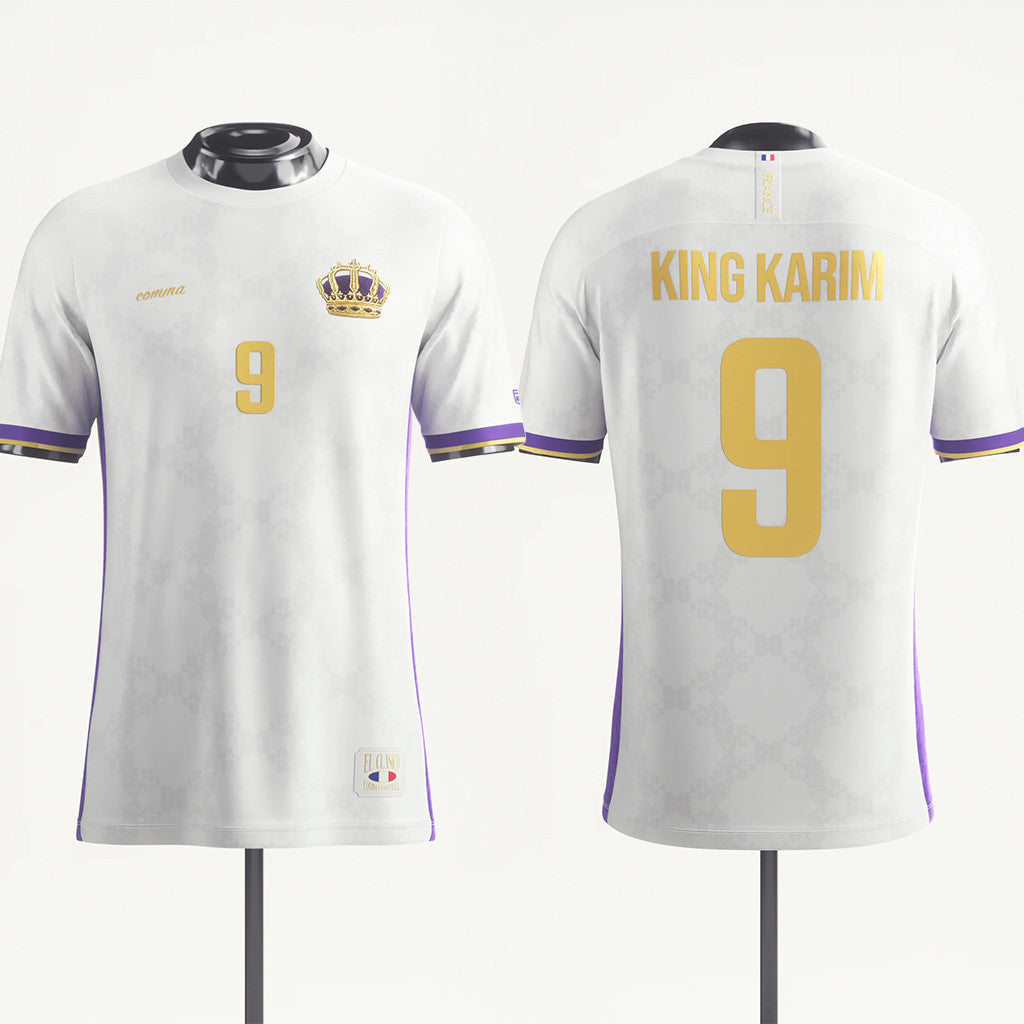 Comma Football Merch 2026 King Karim Jersey Madrid Edition Jersey Gift For Football Fans - Loomnari