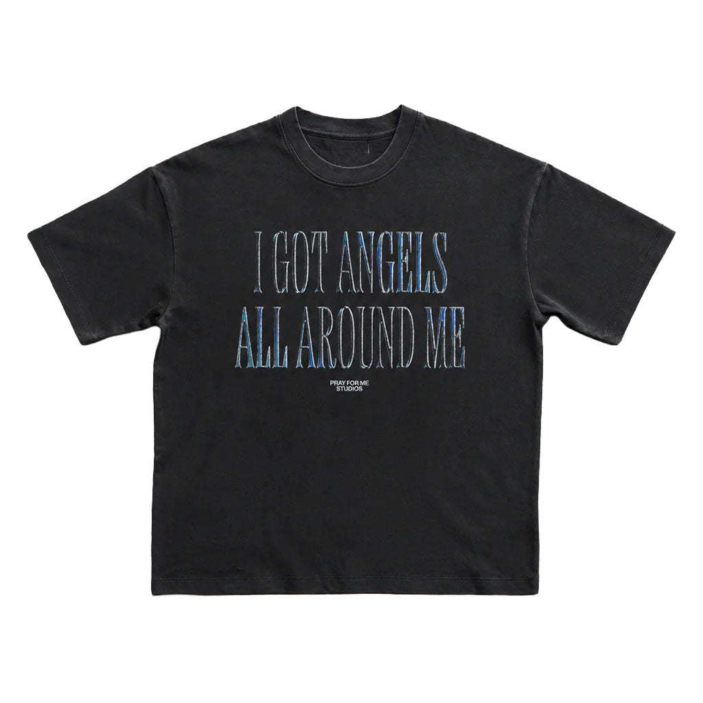 Pray For Me Studios Merch 2026 I Got Angels All Around Me T-Shirt Gifts For Besties - Loomnari
