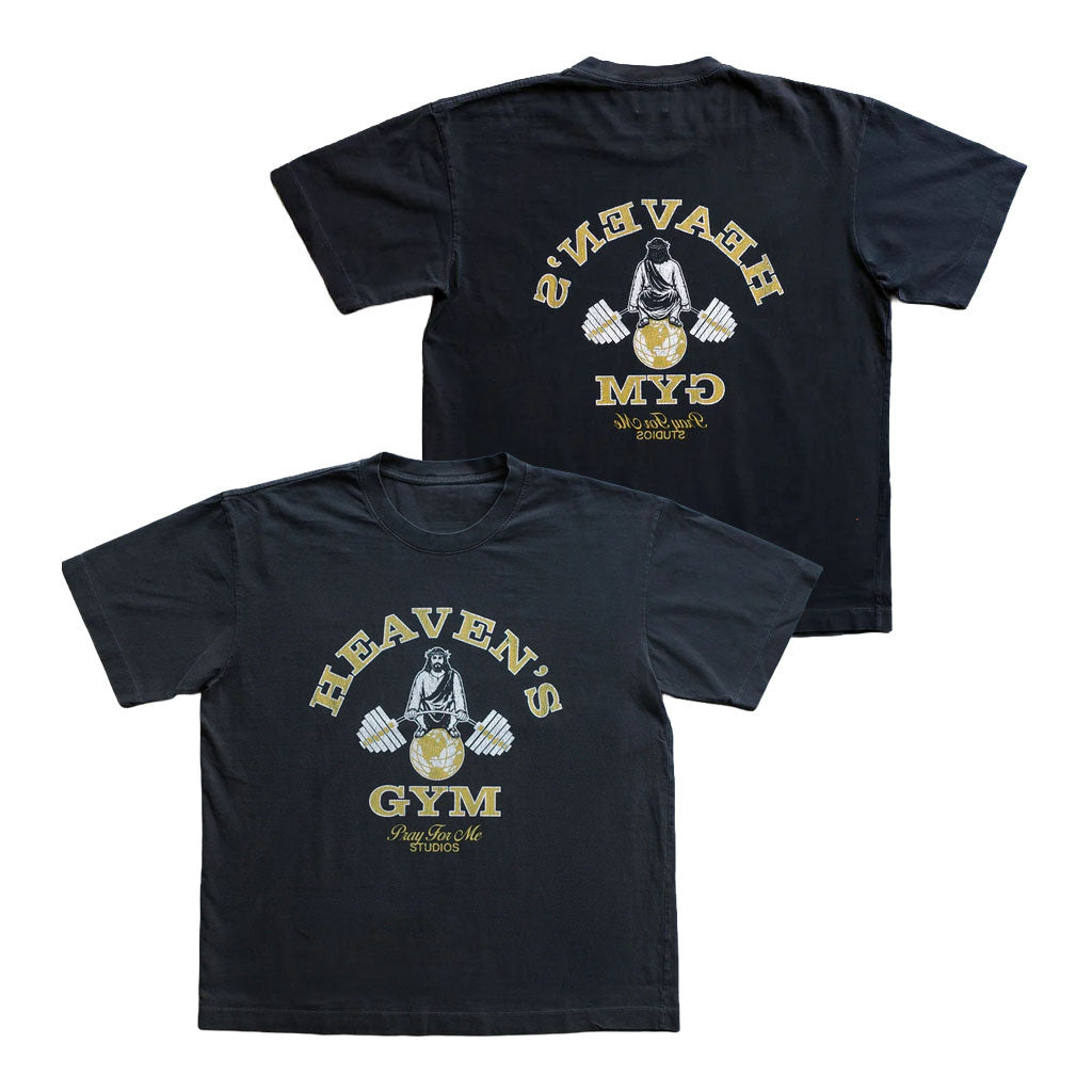 Pray For Me Studios Merch 2026 Heaven's Gym T-Shirt Funny Christian Shirt Gift For Dad - Loomnari