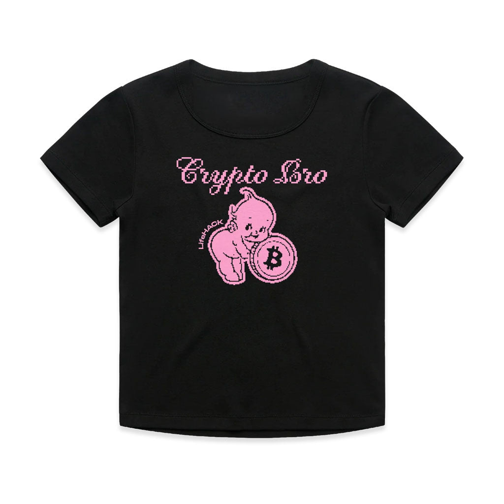 Super Yaki Merch 2026 Super Yaki X Forbidden Fruits Present Crypto Bro Baby Tee Gift For Sister - Loomnari