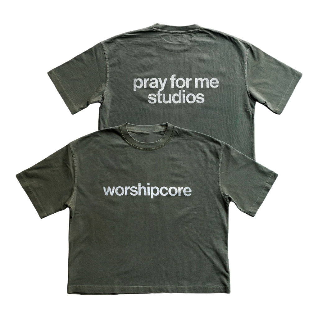 Pray For Me Studios Merch 2026 Worshipcore Cropped T-Shirt Gift Ideas For Her - Loomnari