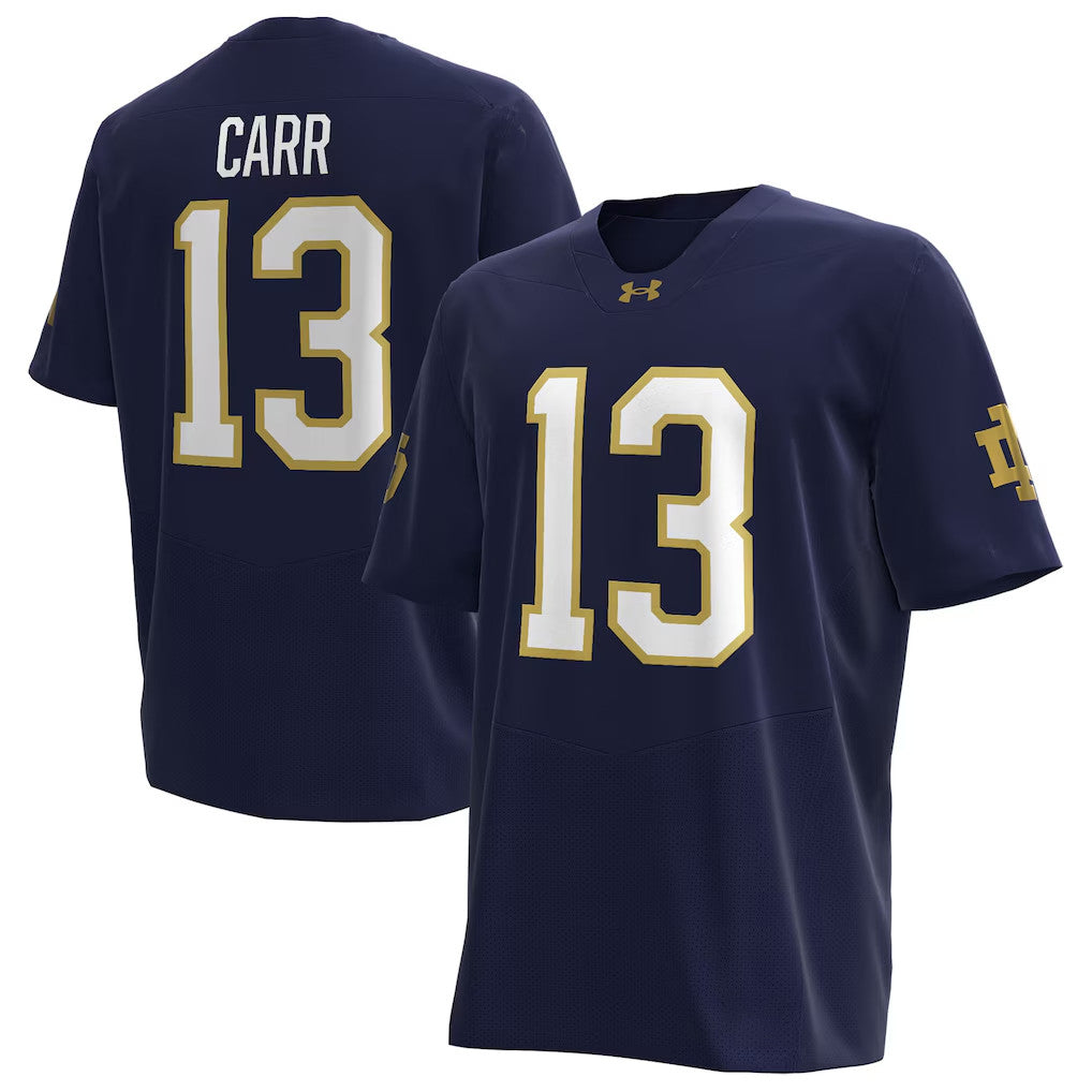 #13 CJ Carr Jersey Shirt Notre Dame Merch 2026 Home Jersey Gifts For Football Lovers - Loomnari