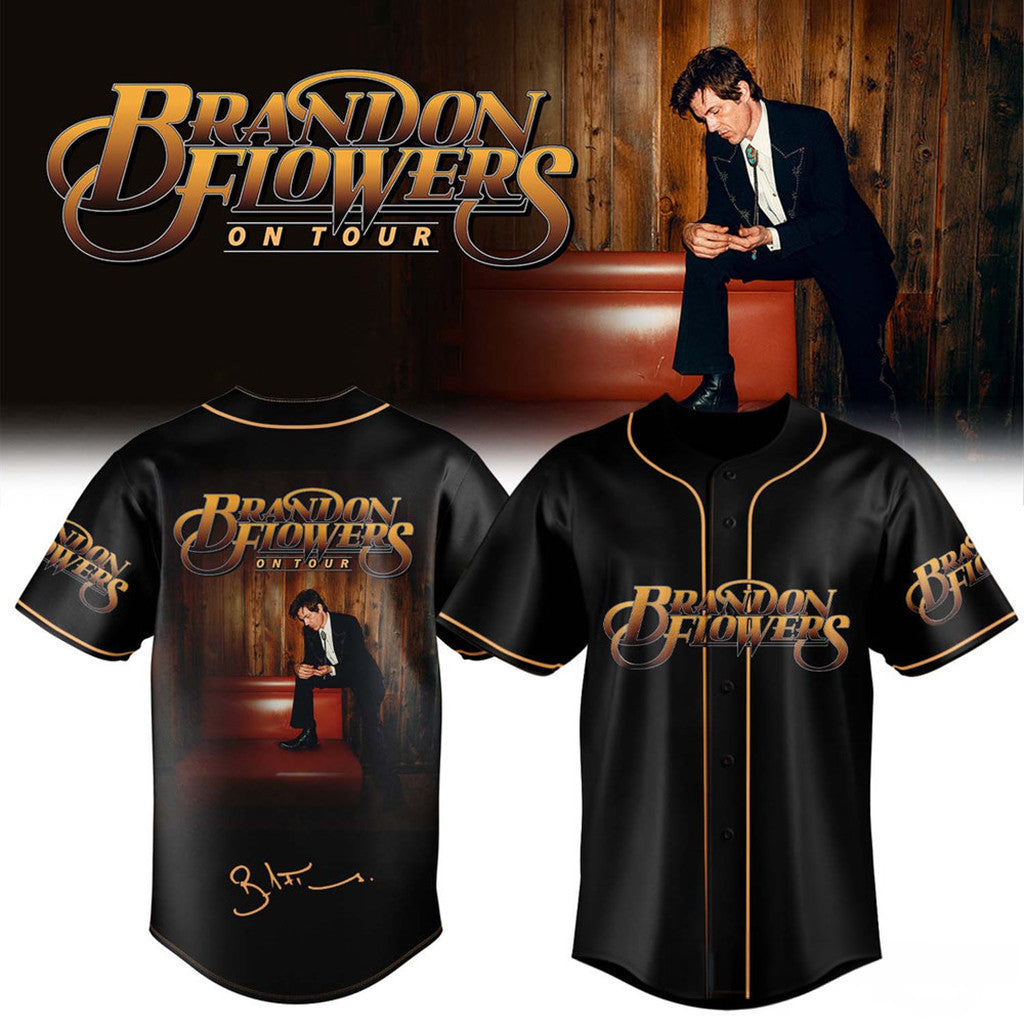 Brandon Flowers On Tour 2026 Signature Jersey Brandon Flowers Merch Present For Music Lovers - Loomnari