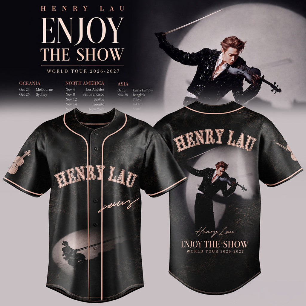 Henry Lau Enjoy The Show World Tour 2026 2027 Jersey Henry Lau Merch Gift For Music Fans - Loomnari