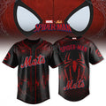 Marvel X New York Mets Spider-Man Black Red Baseball Jersey 2026 NY Mets Merch Gift For Him - Loomnari