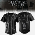 Ninho Quattro Tour 2027 Black Baseball Jersey Ninho Merch Best Gift For Rapper Fans - Loomnari