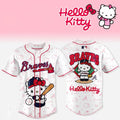 2026 Hello Kitty X Atlanta Braves Mascot Baseball Jersey Braves Merch Best Gift For Daughter - Loomnari