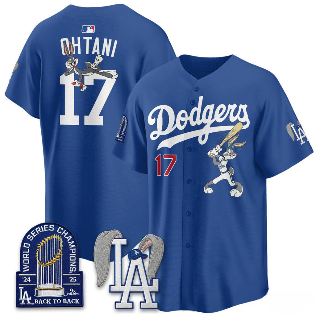 #17 Ohtani Jersey Shirt Los Angeles Dodgers Looney Tunes Bunny Jersey LA Dodgers Merch 2026 - Loomnari