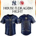 New York Yankees X House Of The Dragons 2026 GOT Night Baseball Jersey NY Yankees Merch - Loomnari