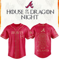Atlanta Braves X House Of The Dragons 2026 GOT Night Baseball Jersey Atlanta Braves Merch Gifts - Loomnari