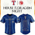 Texas Rangers X House Of The Dragons 2026 GOT Night Baseball Jersey Rangers Merch Fan Gifts - Loomnari